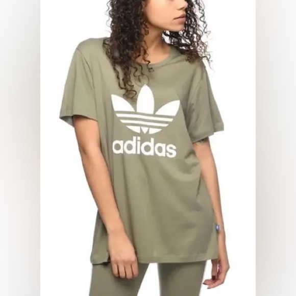 adidas Tops - Adidas Women’s Originals Trefoil Tee, Size XS, Green Short Sleeve T-Shirt